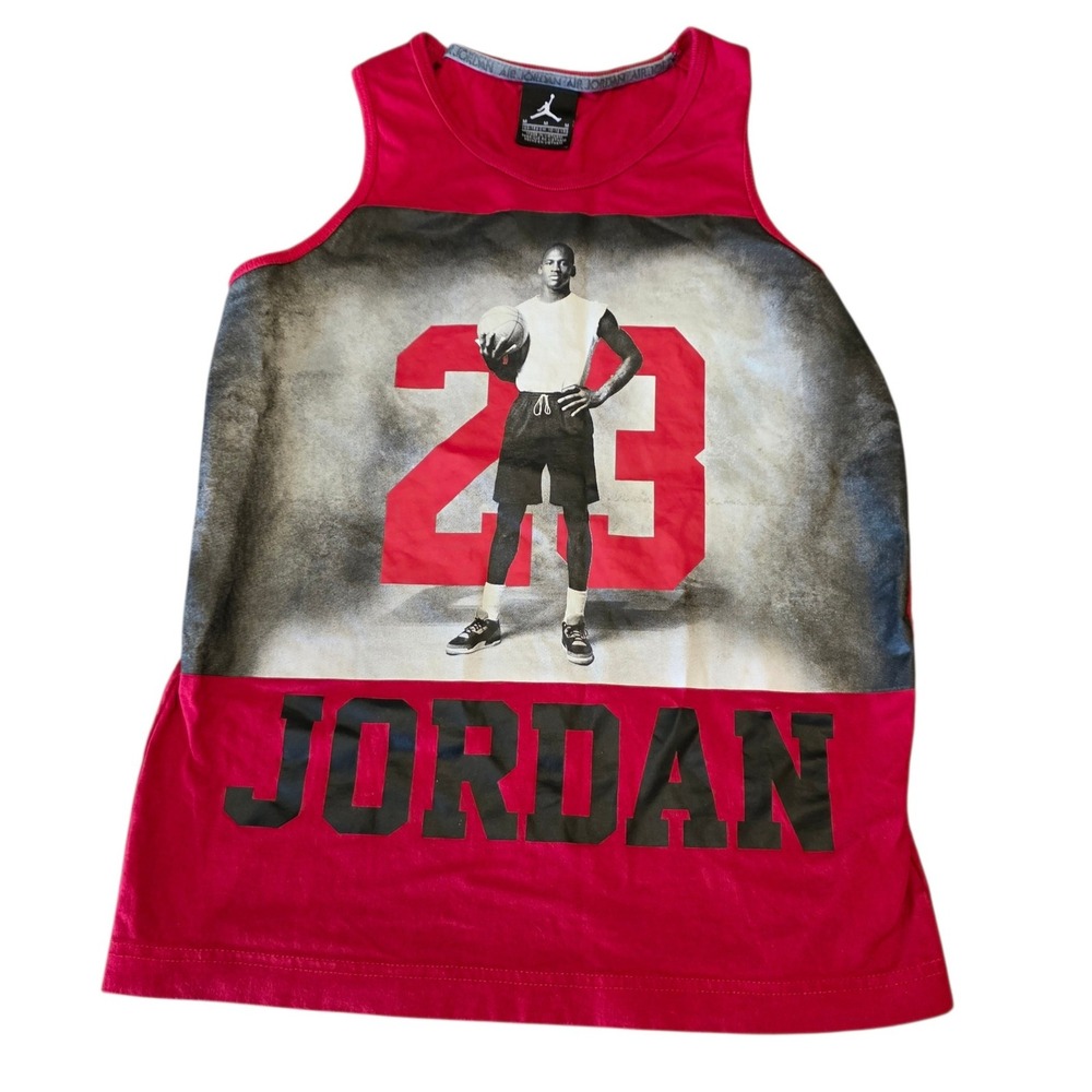 Kids Jordan 23 Michael Jordan Graphic Tank Top Red Size M 10 12 Years